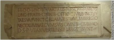 Inscription de Vertault, milieu du IIème siècle, [MA, Dijon]
