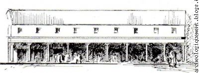 Restitution de l'Edifice à double colonnade (A. OLIVIER)
